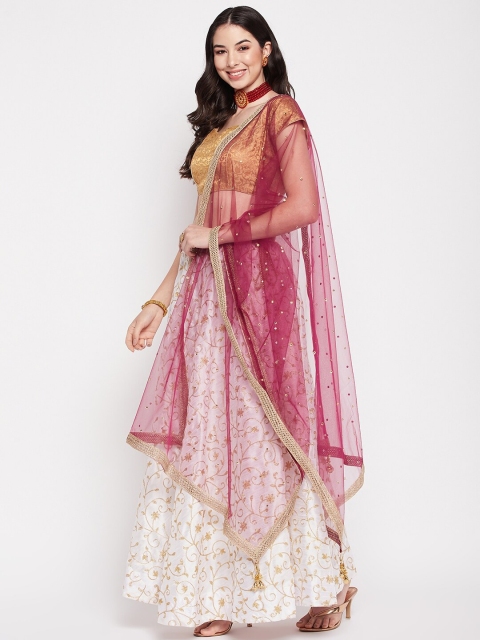Clora Creation Net Dupatta with Sequinned - Image 3