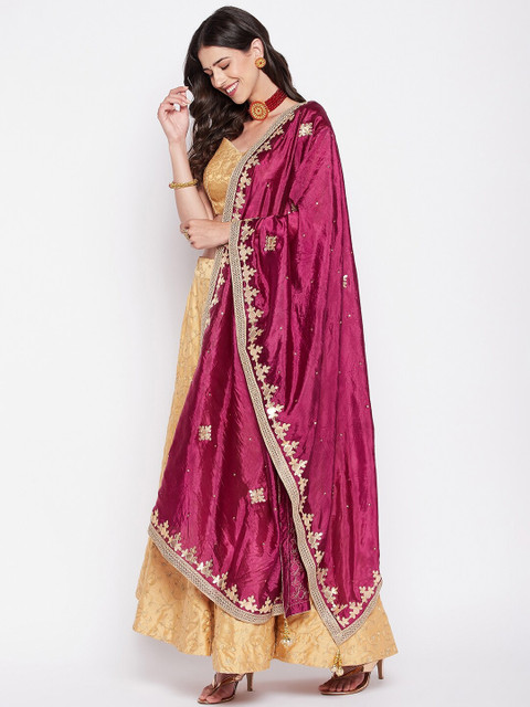 Clora Creation Embroidered Dupatta with Gotta Patti - Image 3