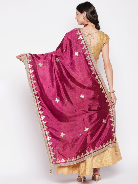 Clora Creation Embroidered Dupatta with Gotta Patti - Image 4