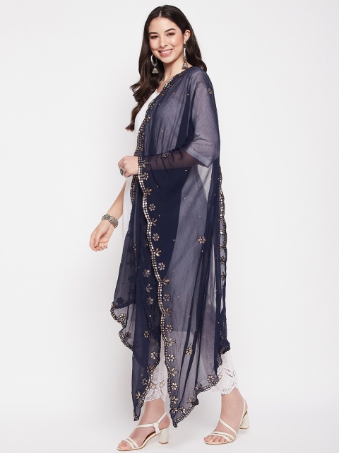 Clora Creation Ethnic Motifs Embroidered Dupatta with Gotta Patti - Image 3