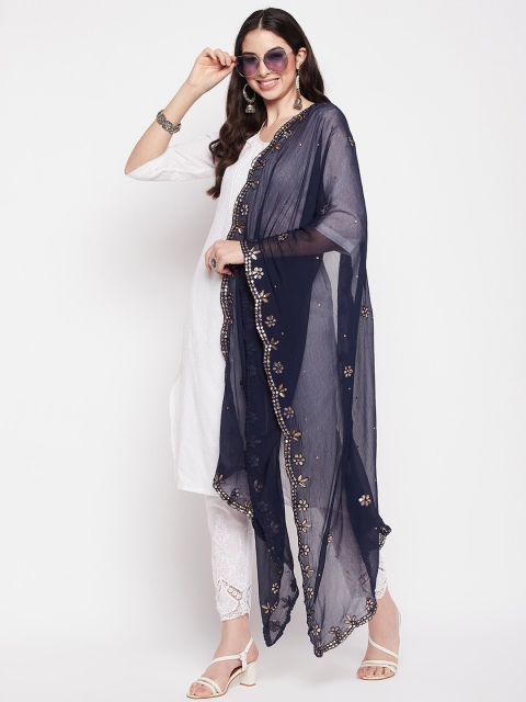 Clora Creation Ethnic Motifs Embroidered Dupatta with Gotta Patti - Image 5