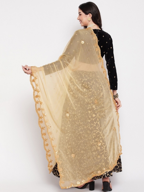 Clora Creation Floral Embroidered Dupatta With Gotta Patti - Image 4
