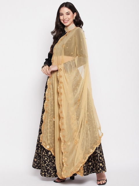 Clora Creation Floral Embroidered Dupatta With Gotta Patti - Image 3