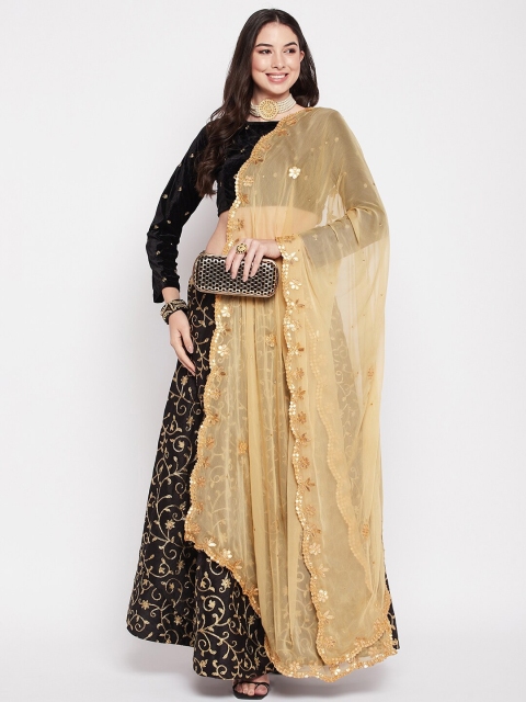 Clora Creation Floral Embroidered Dupatta With Gotta Patti - Image 5