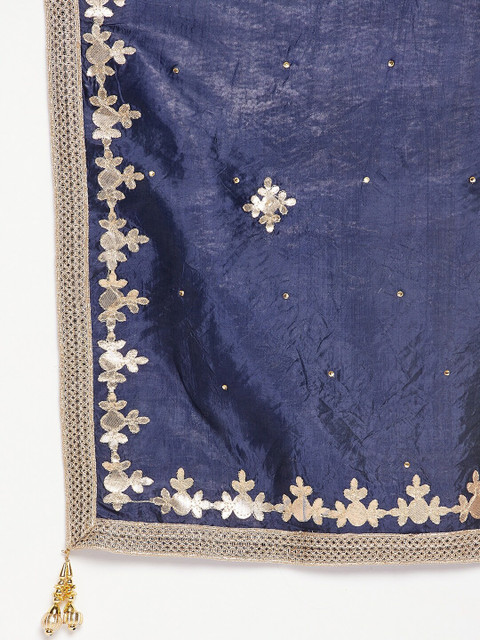 Clora Creation Floral Embroidered Dupatta With Gotta Patti - Image 6