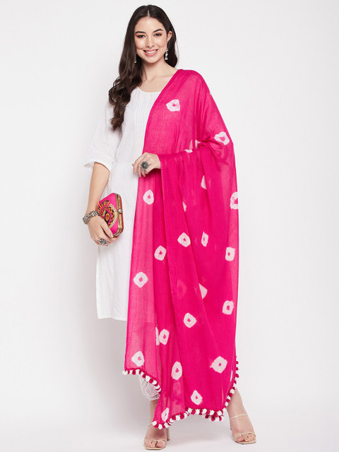 Clora Creation Tie and Dye Cotton Dupatta - Image 5