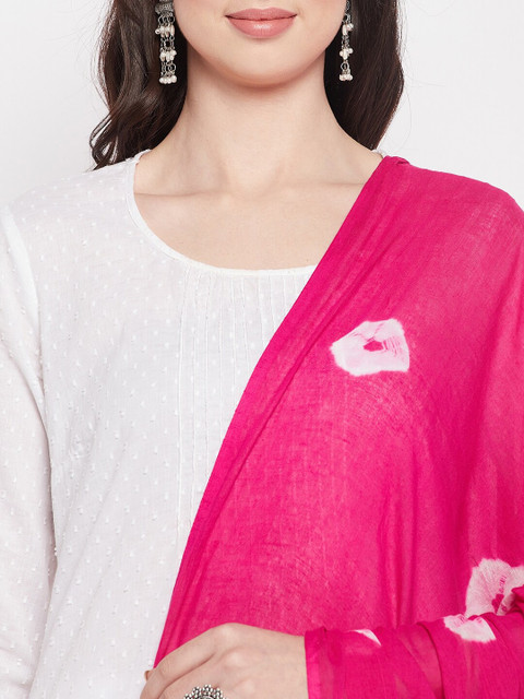 Clora Creation Tie and Dye Cotton Dupatta - Image 2