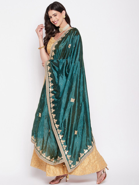 Clora Creation Embroidered Dupatta with Gotta Patti - Image 3