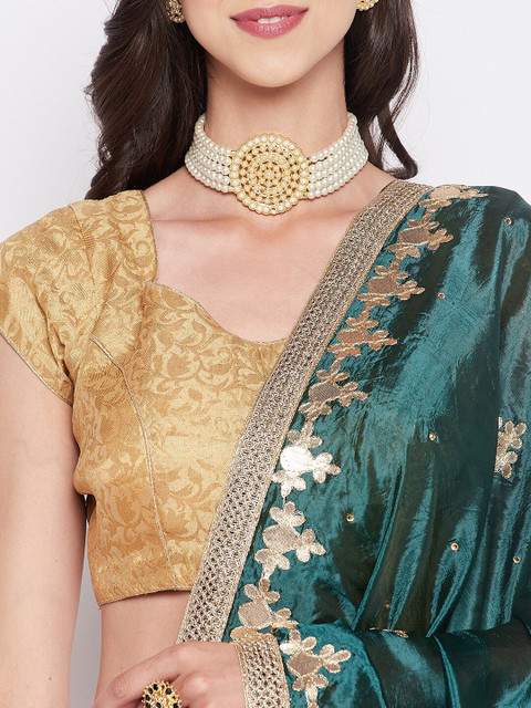 Clora Creation Embroidered Dupatta with Gotta Patti - Image 2