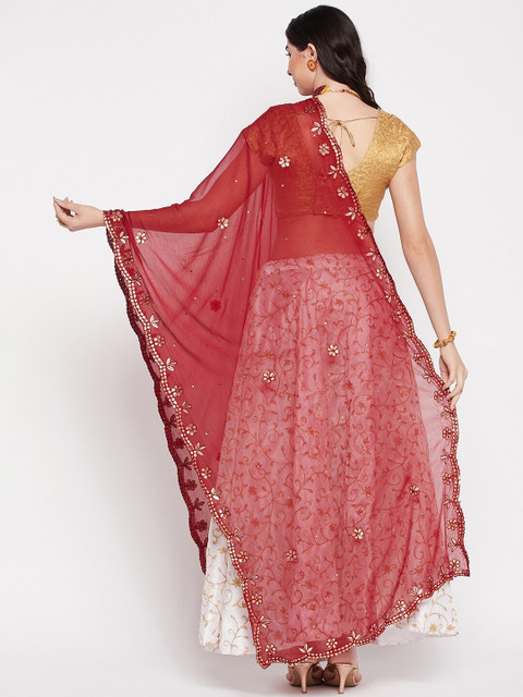 Clora Creation Embroidered Dupatta with Gotta Patti - Image 4