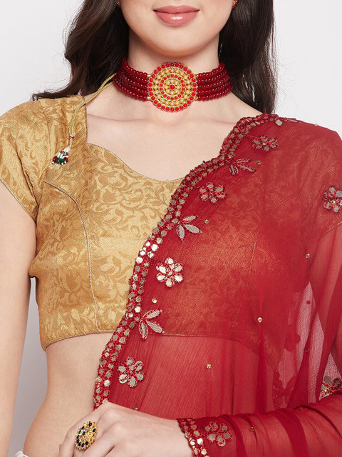 Clora Creation Embroidered Dupatta with Gotta Patti - Image 2