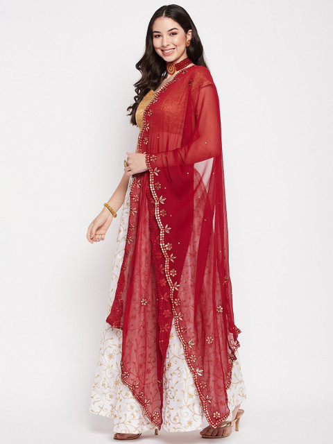 Clora Creation Embroidered Dupatta with Gotta Patti - Image 3