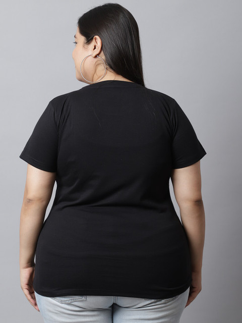 UnaOne Plus Size Pack Of 2 Printed Pure Cotton T-shirt - Image 5