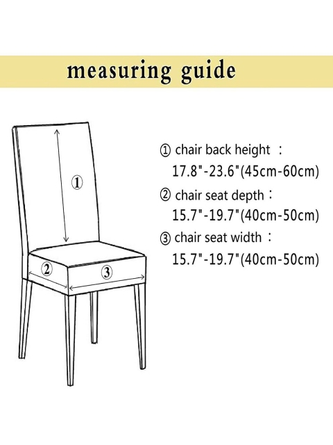 Cortina Black & Beige 6 Pieces Ethnic Motif Printed Super Stretchable Dining Chair Covers - Image 8