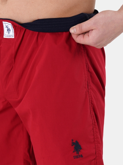 U.S. Polo Assn. Coral Red Solid Pure Cotton Boxers I108-125-PL - Image 6