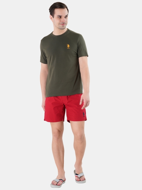 U.S. Polo Assn. Coral Red Solid Pure Cotton Boxers I108-125-PL - Image 4