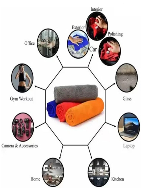 DALUCI Pack of 12 Microfiber Cleaning Cloth - Image 6