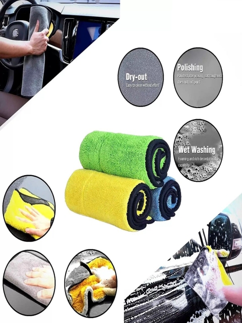 DALUCI Pack of 4 Microfiber Cleaning Cloth - Image 3