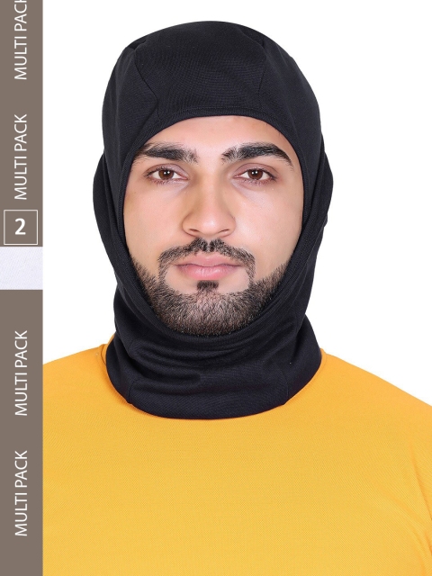 Gajraj Pack Of 2 Reusable Stretchable Full Cotton Balaclava Face Masks