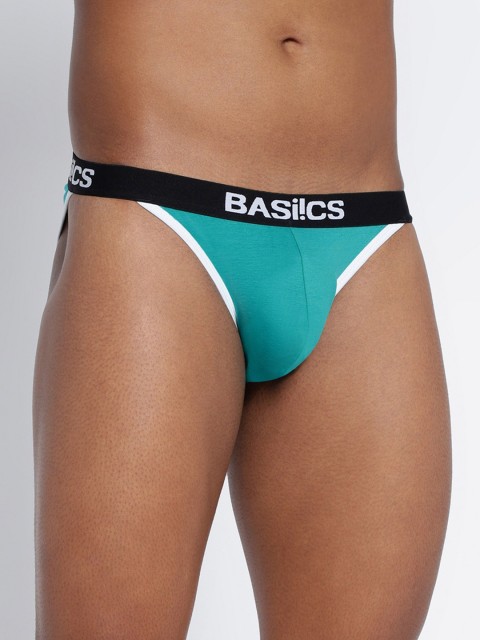 BASIICS by La Intimo Men Low-Rise Thigh High Bikini Briefs - Image 2