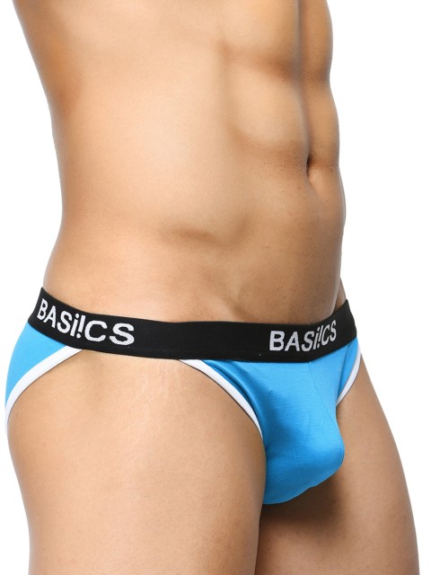 BASIICS by La Intimo Men Low-Rise Thigh High Bikini Briefs - Image 2
