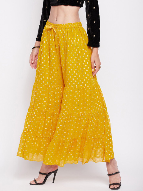 Clora Creation Women Floral Printed Flared Georgette Palazzos - Image 3