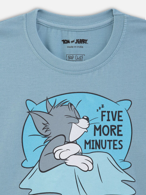 Nap Chief Kids Tom & Jerry Printed Pure Cotton Night Suit - Image 7