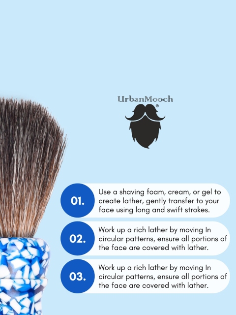 UrbanMooch Men Premium Resin Handle With Strong Grip Shaving Brush - Image 4