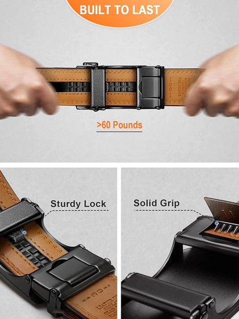 ZORO Men Textured Leather Formal Belt - Image 7