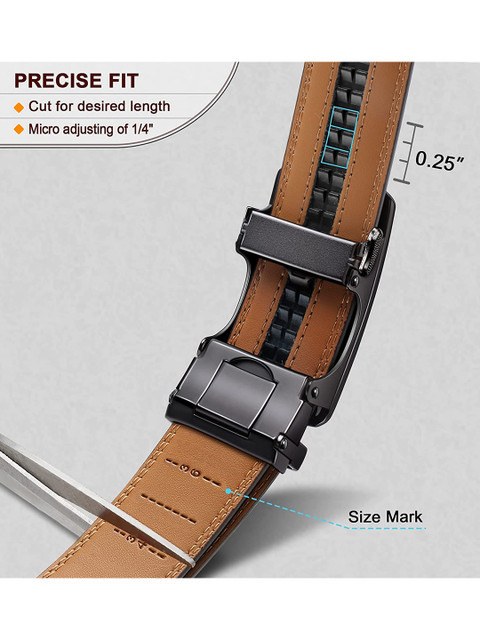 ZORO Men Textured Leather Formal Belt - Image 4