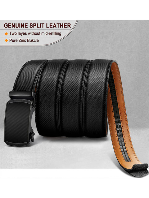 ZORO Men Textured Leather Formal Belt - Image 2