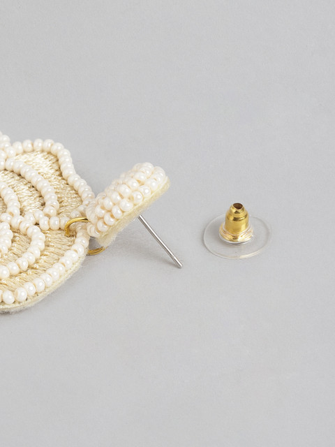 RICHEERA Floral Beaded Drop Earrings - Image 3