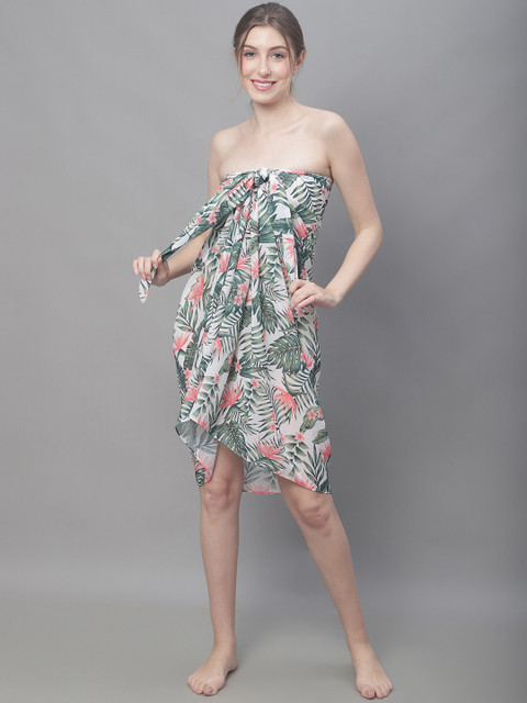 Claura Tropical Printed Swimwear Cover Up Sarong