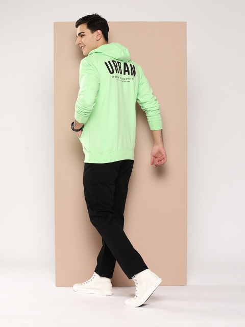 HERE&NOW Men Printed Hooded Sweatshirt - Image 5