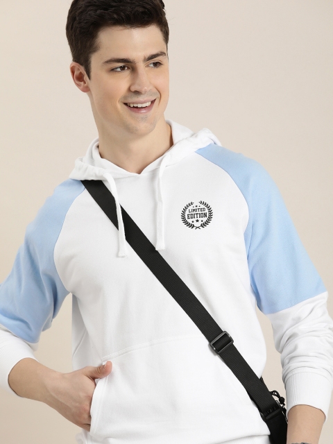 HERE&NOW Printed Hooded Pure Cotton Sweatshirt