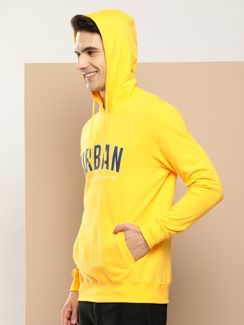 HERE&NOW Pure Cotton Typography Printed Hooded Sweatshirt - Image 3