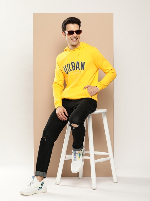 HERE&NOW Pure Cotton Typography Printed Hooded Sweatshirt - Image 5