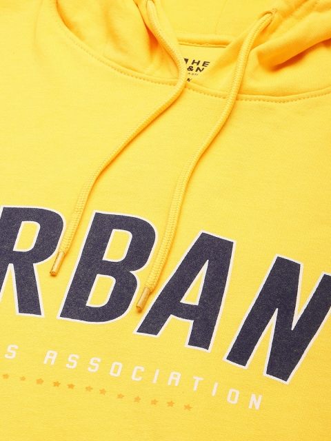 HERE&NOW Pure Cotton Typography Printed Hooded Sweatshirt - Image 2