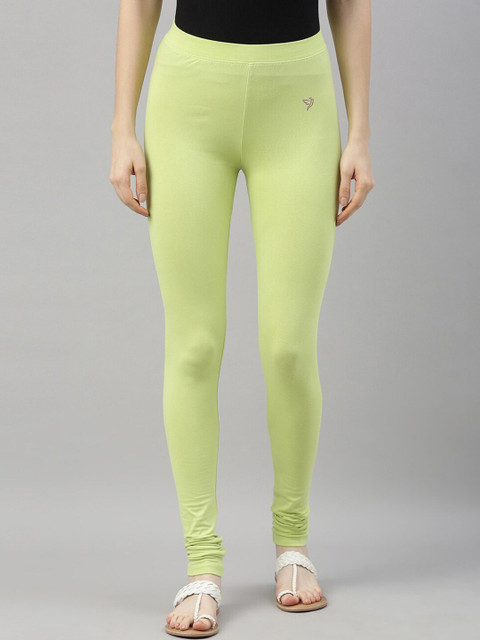 TWIN BIRDS Women Mid-Rise Pure Cotton Churidar Length Leggings