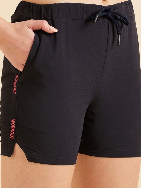 Sweet Dreams Women Navy Blue Mid-Rise Lounge Shorts - Image 6