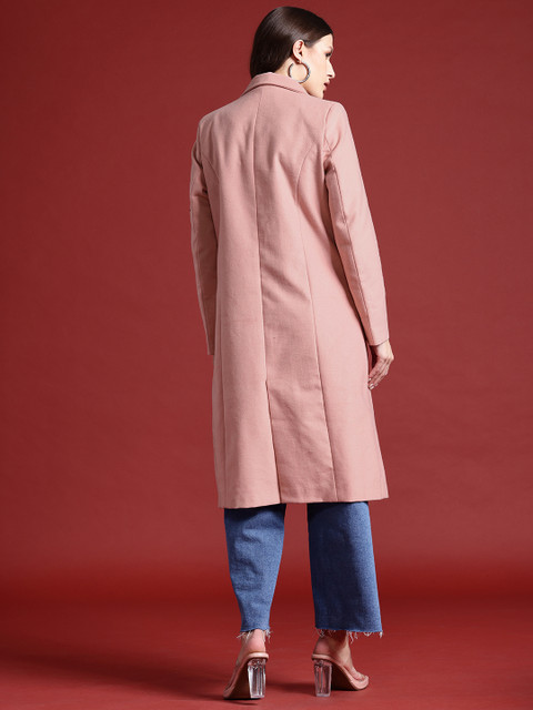 all about you Solid December-Frosty Winters-Quilt Club Knee Length Trench Coat - Image 4
