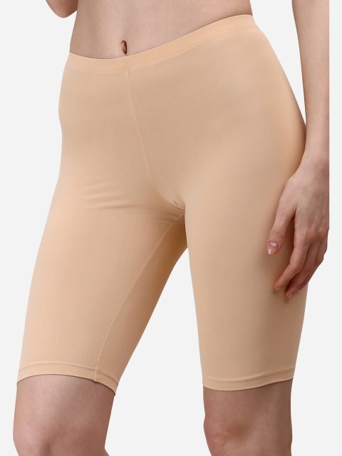 SOIE Women Mid Rise Soft Polyamide Spandex Knee Length Cycling shorts - Image 2