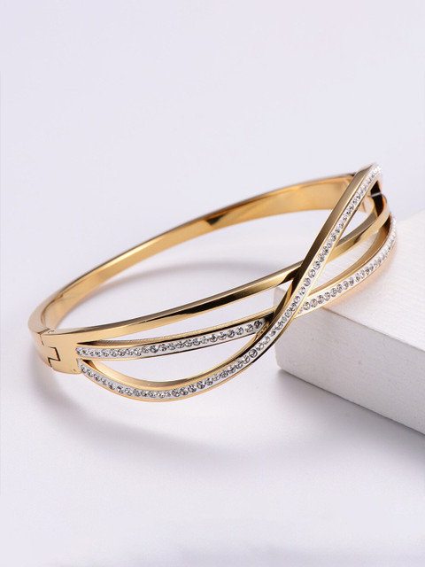 MYKI Rose Gold-Plated Bangle-Style Bracelet - Image 2