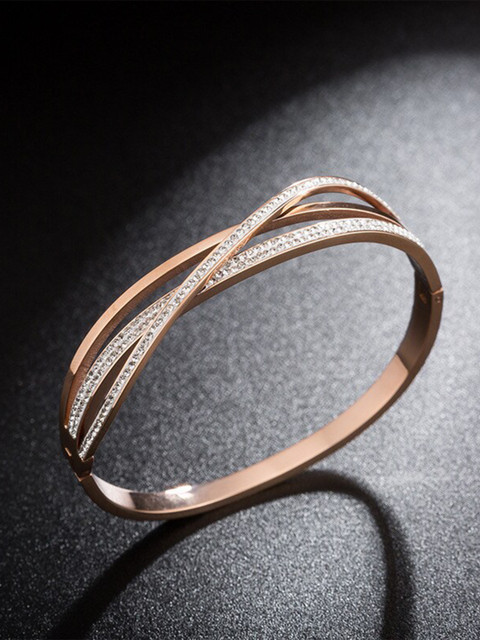MYKI Rose Gold-Plated Bangle-Style Bracelet