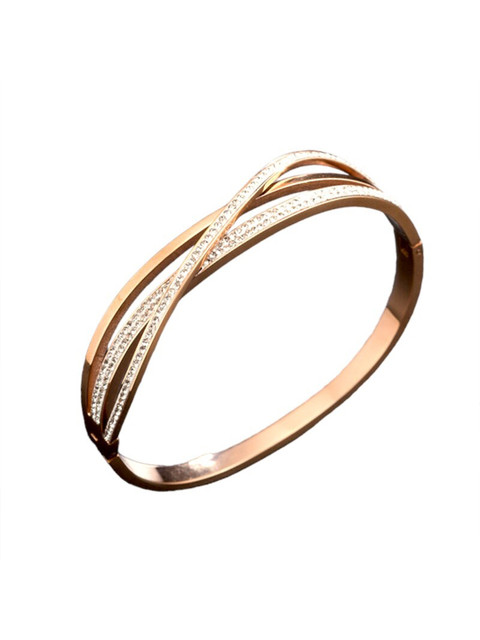 MYKI Rose Gold-Plated Bangle-Style Bracelet - Image 6