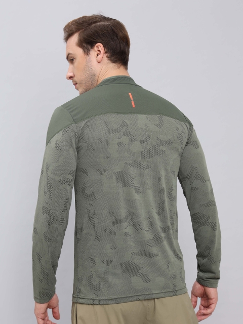 Technosport Men Colourblocked High Neck Antimicrobial Slim Fit T-shirt - Image 4