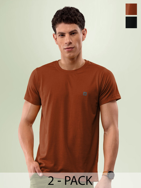LUX NITRO Pack Of 2 Round Neck Lounge T-Shirts
