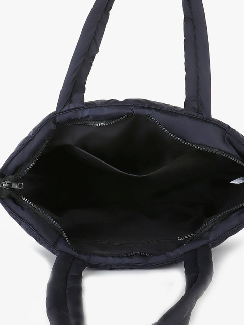 Anekaant Striped Structured Tote Bag With Quilted - Image 5