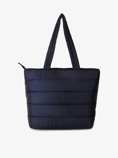 Anekaant Striped Structured Tote Bag With Quilted - Image 4