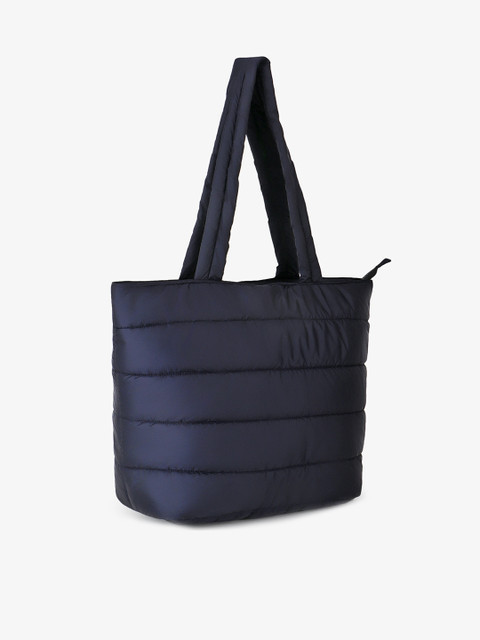 Anekaant Striped Structured Tote Bag With Quilted - Image 3